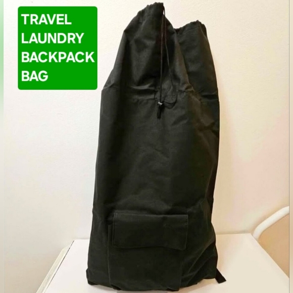 Travel Laundry Bag Hamper Backpack Bag - Picture 1 of 8